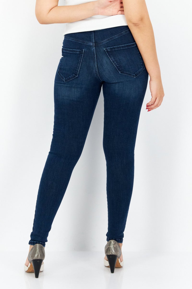 Miss Selfridge Women Regular Fit Wash Stretchable Denim, Blue - Image 3